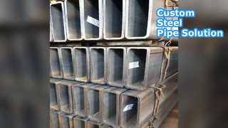 Tubo de aço cinza preto personalizado 600x600mm sem costura